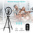 Sensyne 10'' Ring Light with 50'' Extendable Tripod Stand, LED Circle Lights with Phone Holder for Live Stream/Makeup/YouTube Video/TikTok, Compatible with All Phones